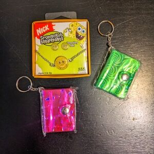Kids SpongeBob Jewelry Set + 2 Keychain Notebooks